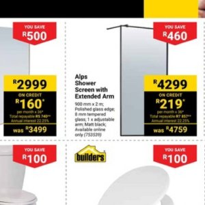 Shower at Builders Warehouse