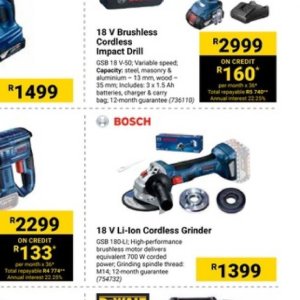 Bosch deals at Builders Warehouse valid to 12.02 Check at