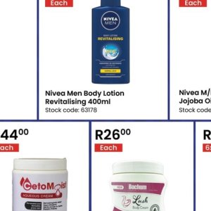 Body lotion at Africa Cash and Carry