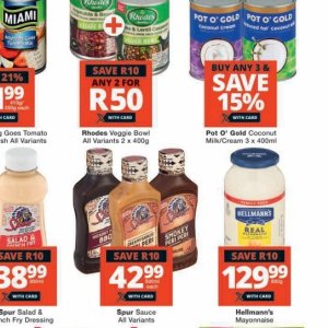 Coconut milk at Checkers