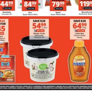 Coconut oil at Checkers