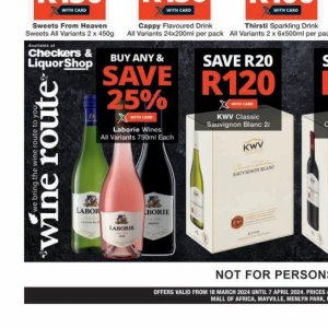 Wine at Checkers Hyper