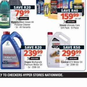 Engine oil at Checkers Hyper