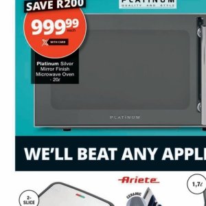 Microwave oven at Checkers