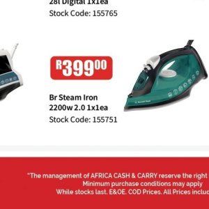 Iron at Africa Cash and Carry