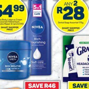 Body lotion at Pick n Pay Hyper