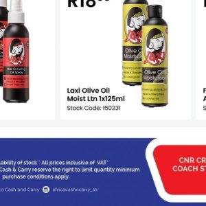Olive oil at Africa Cash and Carry