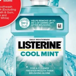 Mouthwash listerine  at Checkers