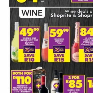 Wine at Shoprite