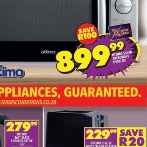 Microwave oven at Shoprite