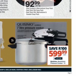 Pressure cooker at Checkers
