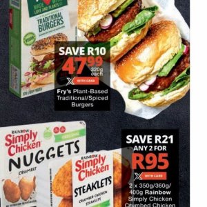 Spiced burgers at Checkers