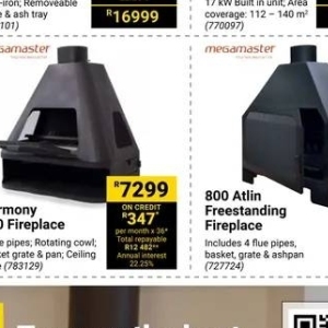 Fireplace at Builders Warehouse