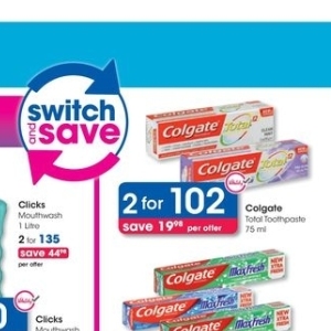 Toothpaste colgate  at Clicks