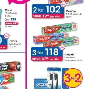 Toothpaste colgate  at Clicks