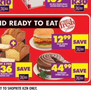 Sponge cake at Shoprite