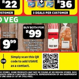 Potatoes at Usave