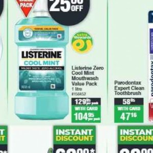 Mouthwash listerine  at Dis-Chem Pharmacies