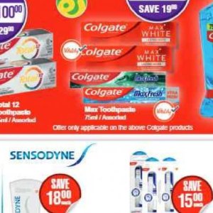 Toothpaste colgate  at Dis-Chem Pharmacies