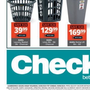 Laundry basket at Checkers