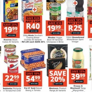 Bread crumbs at Checkers