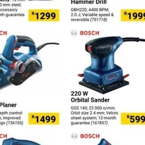 Orbital sander at Builders Warehouse