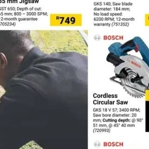 Circular saw bosch  at Builders Warehouse