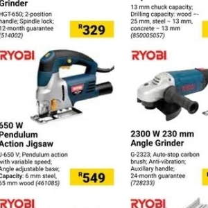 Grinder at Builders Warehouse