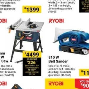 Orbital sander at Builders Warehouse