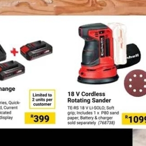 Orbital sander at Builders Warehouse