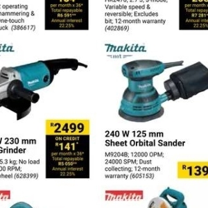 Orbital sander at Builders Warehouse