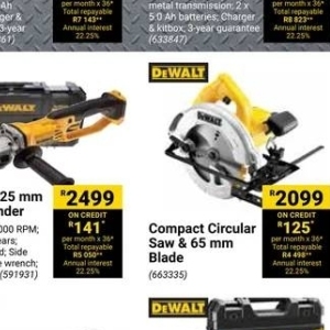 Circular saw at Builders Warehouse