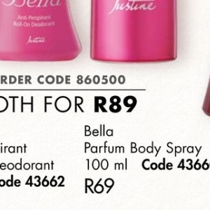 Body spray at Justine