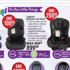 Car seat at Dis-Chem Pharmacies