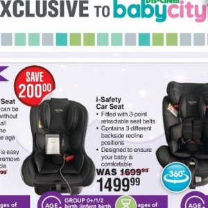 Car seat at Dis-Chem Pharmacies