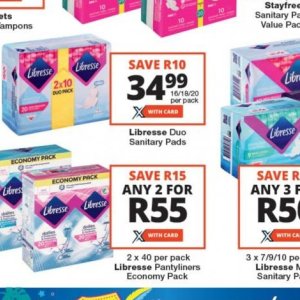 Sanitary pads libresse  at Checkers