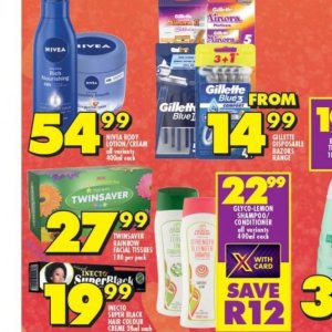 Body lotion nivea  at Shoprite