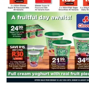 Yoghurt at Checkers