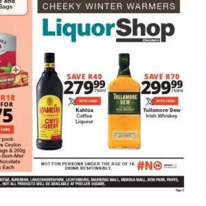 Liqueur at Checkers