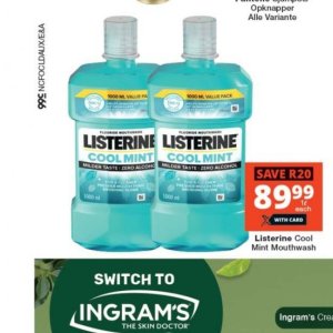 Mouthwash listerine  at Checkers