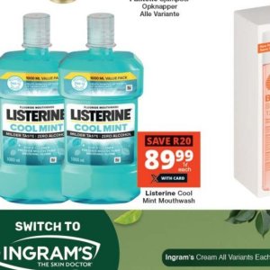 Mouthwash listerine  at Checkers