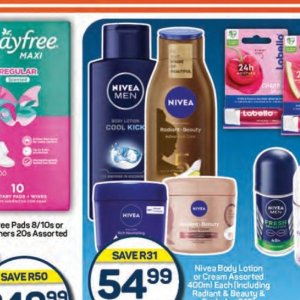 Body lotion nivea  at Pick n Pay Hyper