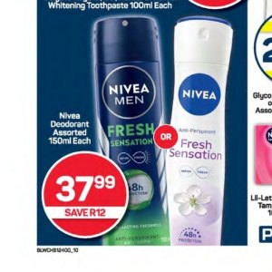 Deodorant nivea  at Pick n Pay Hyper