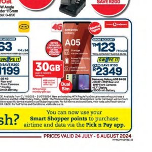 Smartphone samsung  at Pick n Pay Hyper