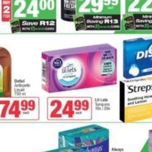Tampons at Spar