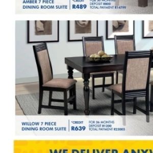 Dining room set at Russells