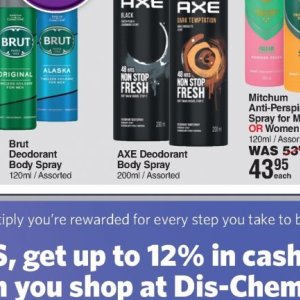 Deodorant at Dis-Chem Pharmacies