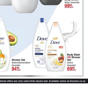 Shower gel dove  at Dis-Chem Pharmacies