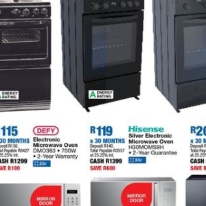 Microwave oven at OK Furniture