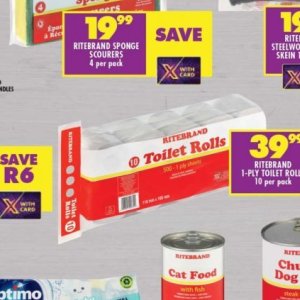 Toilet rolls at Shoprite